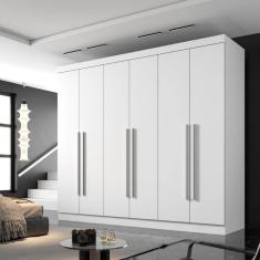 Guarda Roupa Casal 6 Portas 6 Gavetas Olímpia Branco Neve