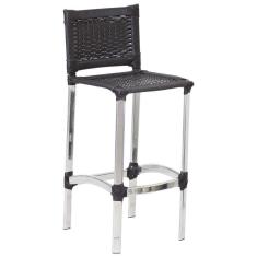 Banqueta Madri Em Alumínio Para Edícula Preto