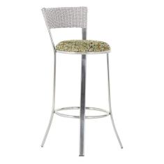 Banqueta Tc Zanutto Em Alumínio E Fibra Sintética Com Assento Tecido Impermeável 1 Unidade Marmore