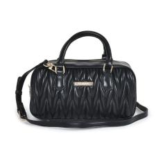 Bolsa Bowling Tote Via Marte Matelassê Alça de Mão Fixa e Alça Tiracolo Removível B1-169