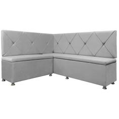 Canto Alemão Losango 4 Lugares 1,25x1,60m Veludo - SOFA STORE, Veludo 