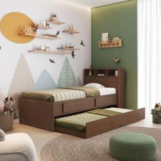 Cama Infantil com Cama Auxiliar Ravena Conquista Móveis