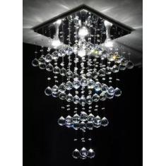 Lustre de Cristal para Mesa de Jantar com 70cm de atura - Luz Decor