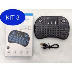 Kit 3 Mini Teclado Com Touchpad