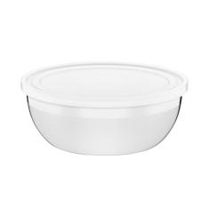 Pote Tramontina Freezinox Redondo Em Aço Inox Com Tampa Plástica 25 Cm 4,2 L