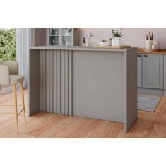 Balcão De Cozinha Modulado Gourmet Americana Cinza - Henn