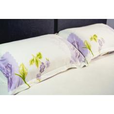 Jogo de lençol casal  queen 3 pçs com elástico 100% algodão malha - fr