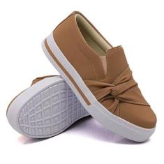 Tênis Dk Uze Shoes Slip On Sola Borracha Leve com Listra Feminino-Feminino