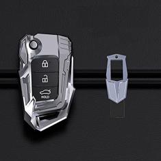 TPHJRM Carcaça da chave do carro em liga de zinco, capa da chave, adequada para Hyundai Tucson Creta ix25 i20 i30 HB20 Elantra Verna Sonata Mistra