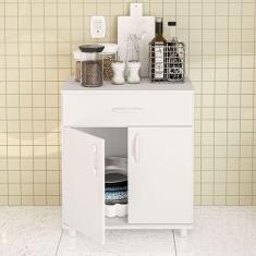 Armário Multiuso 2 Portas e 1 Gaveta Itaim Politorno Branco