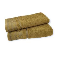 Jogo de Toalha de Banho Rosto Macia Mostarda Eudora Dianneli 100% Algodão