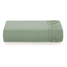 Lençol Solteiro c/ Elástico Tom 200 Fios 100% Algodão Karsten, Verde
