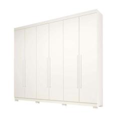 Guarda Roupa Casal 6 Portas 4 Gavetas Núbia ACP MÓVEIS Branco - 100% M