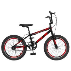 Bicicleta Aro 20 Kls Free Style Gold Freio V-Brake, Preto, Vermelho, P