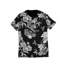 Camiseta Caveira e Flor Black Di Nuevo, Preto, XG