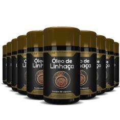 10x oleo de linhaça 60caps premium hf suplementos