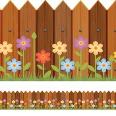 Faixa de Parede Adesiva Infantil Cerca Primavera 10cmx5m - Quartinhos