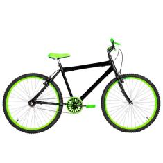 Bicicleta Masculina Aro 26 Mtb Alumínio Colorido Cor Preta E Verde