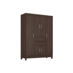 Guarda Roupa Solteiro 6 Portas e 2 Gavetas Ecom II Cafe Touch - Demóbile