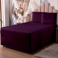 Jogo de Lençol Luva Solteiro Conjugada Veste Colchão e Box Malha 2 Peças