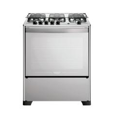 Fogão 5 Bocas Dako Magister Style Espelhado Com Mesa Inox Preto Bivolt