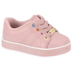 Tênis Infantil Molekinha Casual Turim Corações Rosa-Feminino