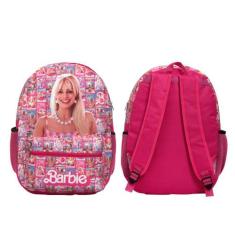 Bolsa Escolar Feminina Estampa Barbie Tam G Rosa Costas - TOYS 2U