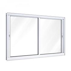 Janela de Alumínio de Correr 100x120cm 2 Folhas com Grade Lucasa Alumínios Branco