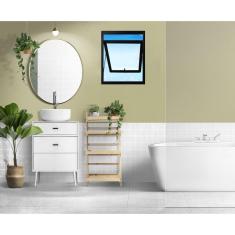 Janela de Alumínio Maxim Ar 60x 60cm Suprema Hale Esquadrias Preto