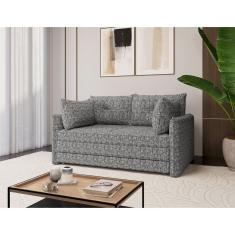 Sofá Cama Casal para Sala de Estar 02 Lugares 167cm Madri Cinza Mescla