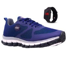 Kit Tênis Asc Lege Front para Treinos Leves, Academia e Esportes + Relógio Led-Unissex