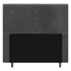 Cabeceira Cama Box Casal King Size Roma 195cm Suede Cinza