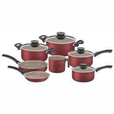 Conjunto De Panelas Turim Tramontina - 7 peças, Vermelho, 7 Peças, 16c