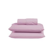 Jogo de Cama Box Casal 03 peças 100% Algodão Lençol Liso Percal 300 Fi