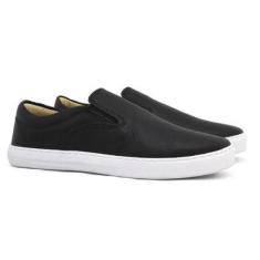 Tênis Slip-On Masculino Couro West Bulls Casual Conforto-Masculino