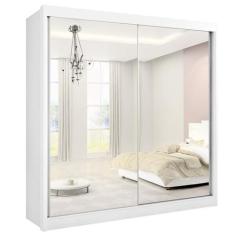 Guarda Roupa Casal Espelhado 2 Portas 6 Gavetas - Las Vegas-Branco - M