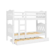 Beliche Perola Branco com Cama Auxiliar e Colchão - Camas Fenix