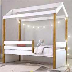 Cama Montessoriana Exclusiv Solteiro C/ Fio De Luz E Colchão