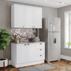 Cozinha Compacta 2 Peças 100% Mdf Americana Branco Hp