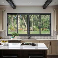 Janela Elite 4 Folhas Moveis 100 X 150 Vidro Liso Preto