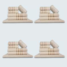 Jogo De Toalhas 24 P?s Cole??o Montreal 100% Algod?o Bege