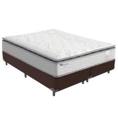 Cama Box Marrom E Colchão Amsterdã Molas Ensacadas Queen Probel