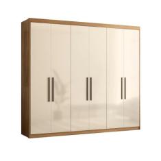 Roupeiro Casal 6 Portas Houston Amêndola Off White - CASA H