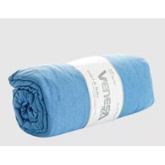 Lençol de Malha Casal Super King Venesa, Azul claro
