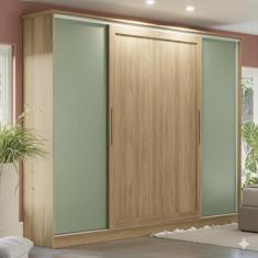 Guarda Roupa Dupla Face 4 Portas de Correr 4 Gavetas com Pés - Kappesb