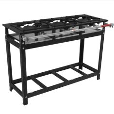 Fogão 3 Bocas Simples Kenok Alta Pressão Super 40 FASU3B.408