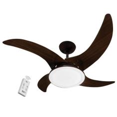 Ventilador LED Independence Marrom Café 4 Pás 220V e Controle - Casa H