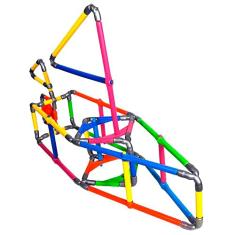 Quebra-cabeça Edulig Puzzle 3D Foguete - 56 peças e conexões - ME4NZCQYS - Edulig