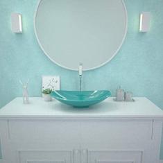 Cuba de Apoio para Banheiro L45 Lux Canoa Compace Azul Turquesa