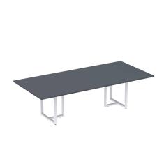 Mesa Reunião 2600x1200mm Mr2600p25tub Grafito/Branco